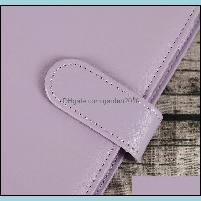 11colors!!A6 PU Leather Notebook Binder Macaron color 19*13cm Refillable 6 Ring Binders for Filler Paper with Magnetic Buckle Closure can custom