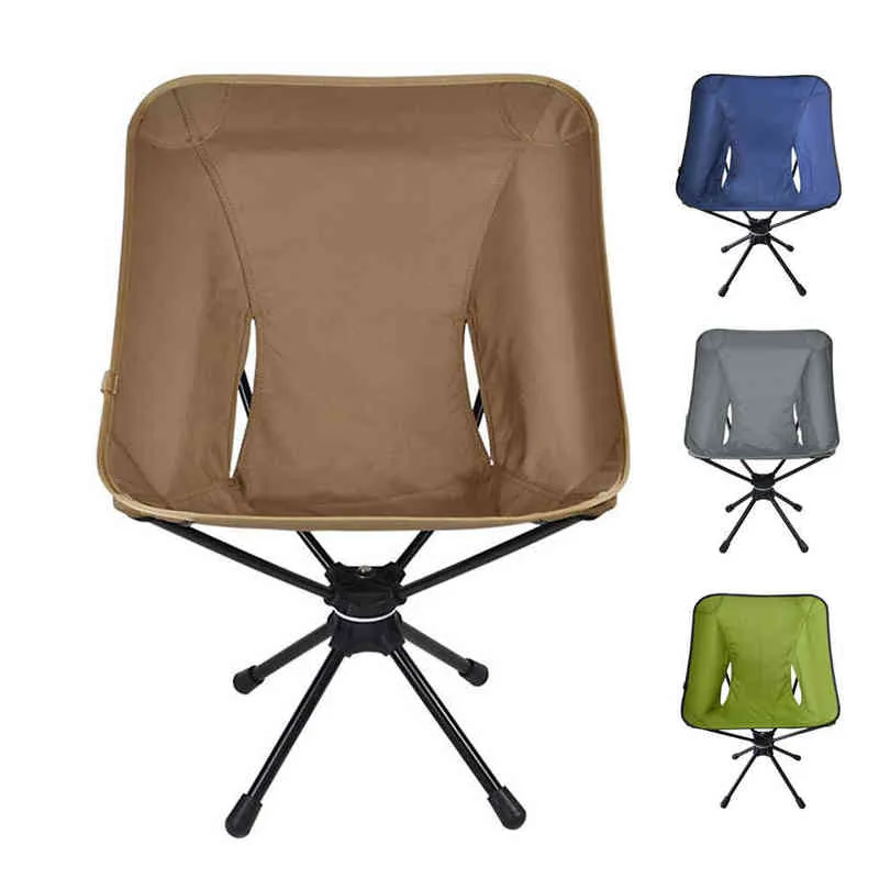 HooRu Chaises pivotantes Pique-nique Plage Pêche Chaise Pliante En Plein Air Sac À Dos Chaise Légère avec Sac De Transport pour Camping Randonnée H220418