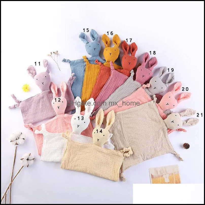 towels robes gauze cat rabbit toddler toy pacify appease towel handkerchief comforters muslin soft baby security blanket z6510