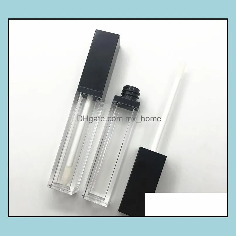 Packing Bottles Office School Business Industrial 8Ml Empty Lip Gloss Tubes Clear Lipgloss Packaging Containe Dhy34