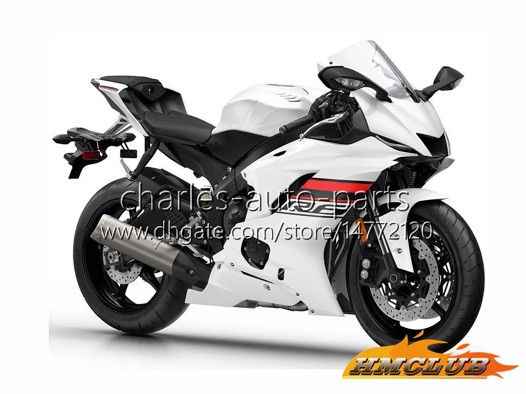  Full White Moto Fitting For Yamaha YZFR6 YZF R6 YZF-R6 R6  YZF600 YZF 600 2003 2004 Motorcycle Complete Fairings (Injection molding) :  Automotive