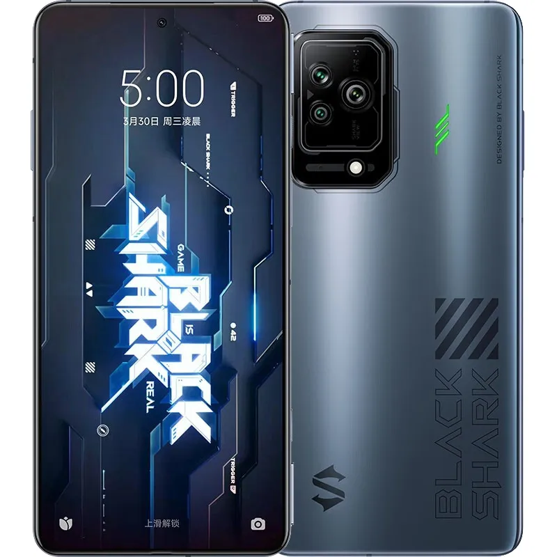 Original Xiaomi Black Shark 5 5G Mobiltelefonspel 12 GB RAM 128 GB 256 GB ROM Snapdragon 870 Android 6.67 "E4 Helskärm 64MP NFC Face ID FingerPrint Smart Cellphone