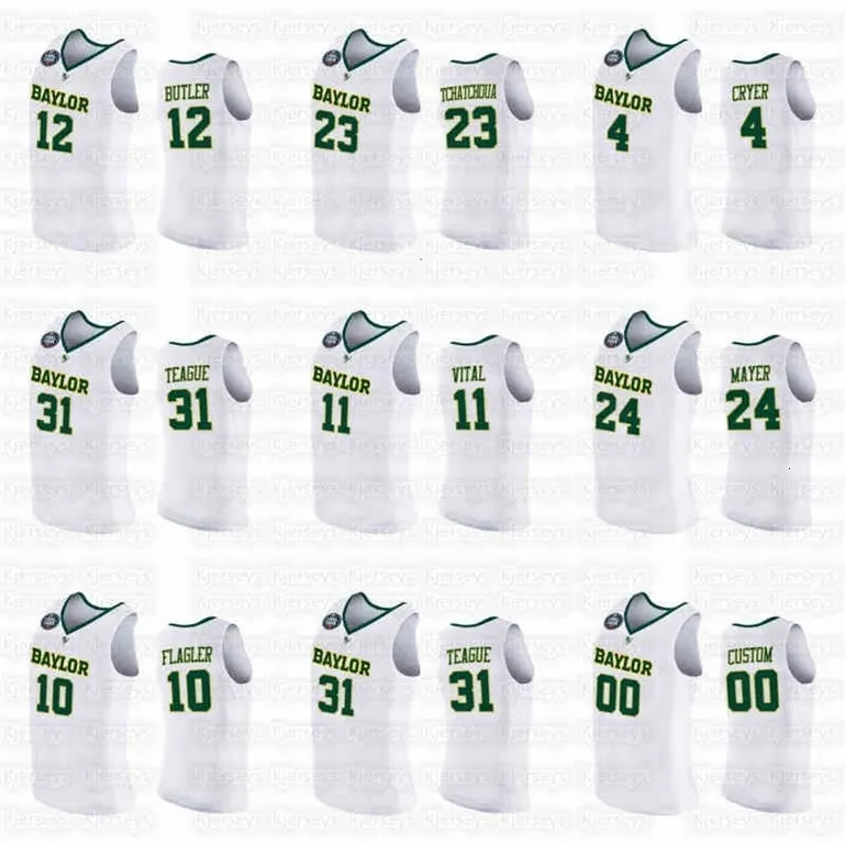 A001 NCAA 20 21 Baylor College Basketball Bu Jersey Jared Butler Macio Teague Davion Mitchell Adam Flagler Matthew Mayer Mark Vital LJ Cryer 4xl