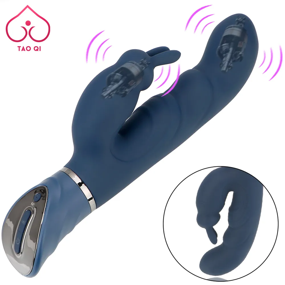 TAOQI lapin vibrateur G Spot gode pour femmes 10 Modes de vibration, lapin étanche clitoridien sexy jouets