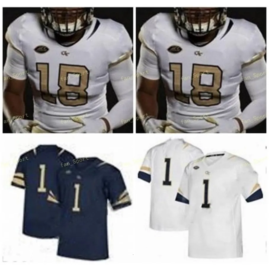 Thr NCAA College Jerseys Georgia Tech Yellow Jackets 83 Brad Stewart 8 Demaryius Thomas 21 CalvinJohnson 10 Ahmarean Brown 27 Mason personnalisé