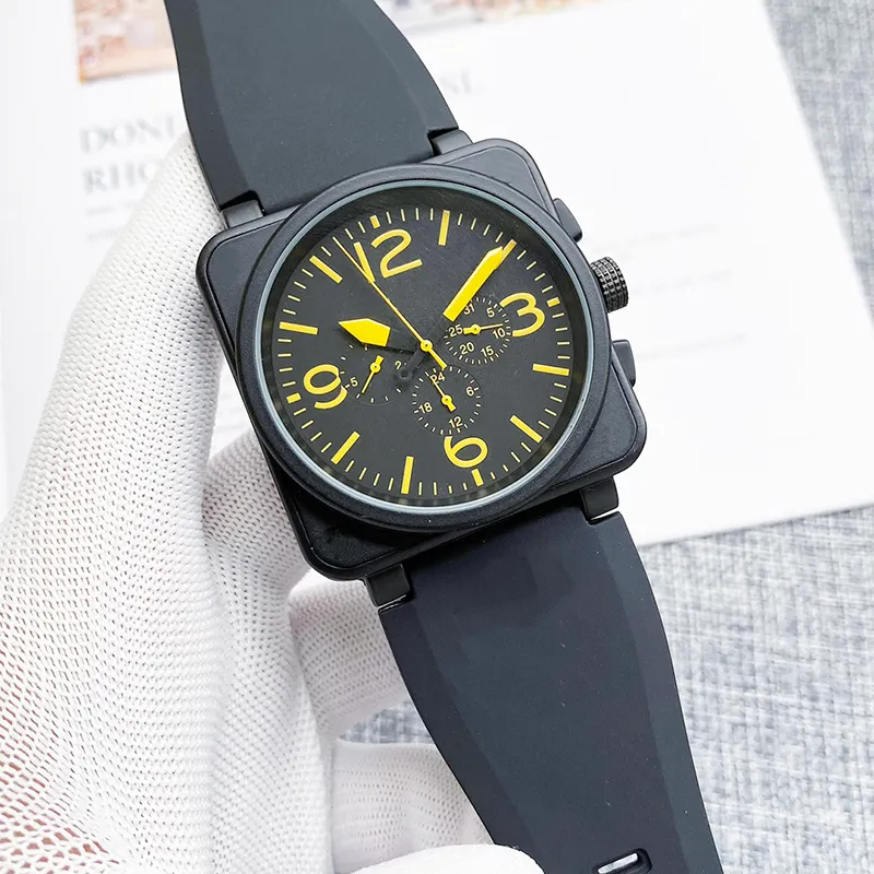 남성 시계 캐주얼 시계 완전 자동 기계 손목 시계 50mm 사파이어 방수 남성 고무 스트랩 스포츠 시계
