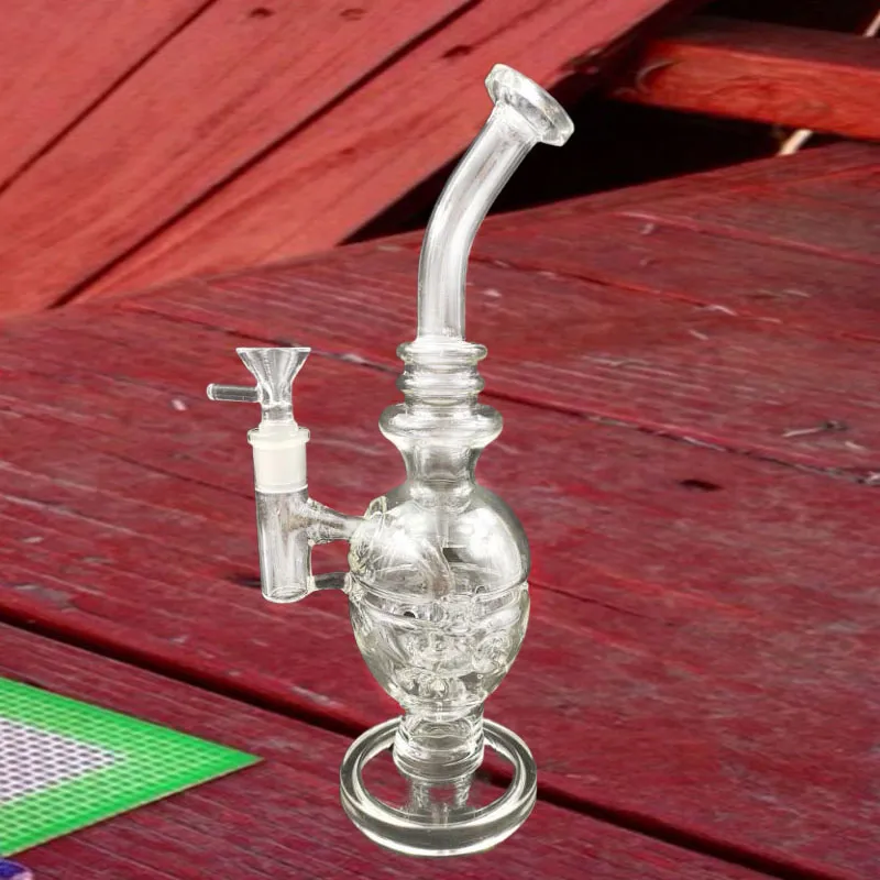 nouveau bong conduite d'eau plate-forme pétrolière dab recycleur diffuseur de verre percolateur pipes bangs en verre avec bol