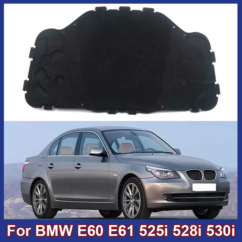 Car Organizer Auto Hood Engine Sound Heat Insulation Cotton Pad Soundproof Mat For E60 E61 525i 528i 530i 51487148208Car CarCar