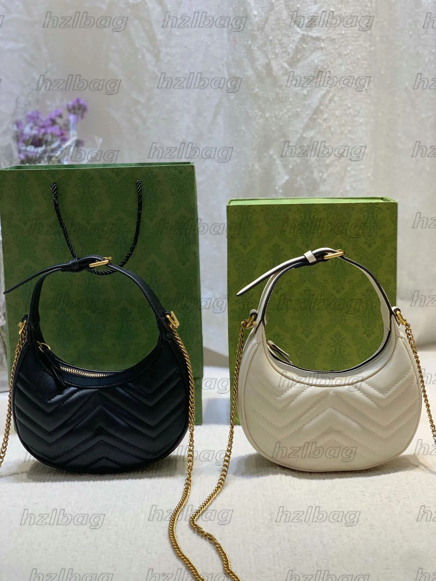 Mini Half Moon Underarm Bag 2024: Leather Crossbody Purse 