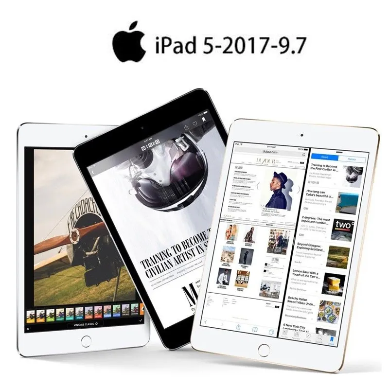 Оригинальные отремонтированные планшеты Apple iPad 5 iPad5 A1823 A1822 5 -й iPad 9,7 дюйма 4G Wi -Fi 32GB 128 ГБ таблетки