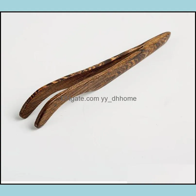 kitchen tools bamboo wood curved natural clips tea tong spoon tweezer teas accessories sn4001