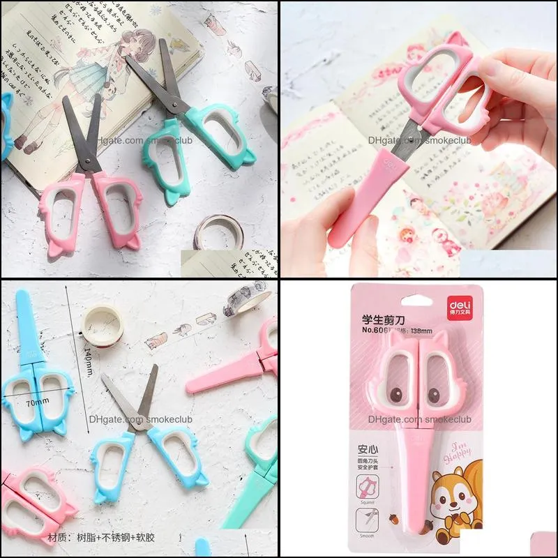 Cute Craft Paper Portable Utility Scrapbook Kids Safety Mini Scissors School Office Supplies