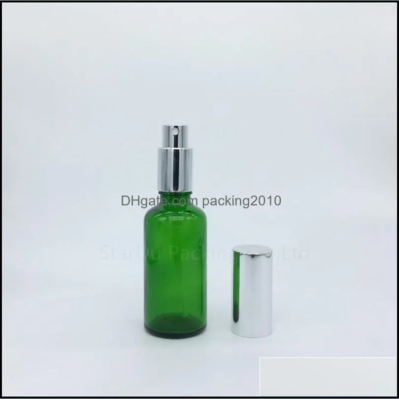 5ml 10ml 15ml 20ml 30ml 50ml 100ml Empty Green Glass Spray Bottle Perfume Container Refillable Cosmetic Atomizer Bottles Storage &