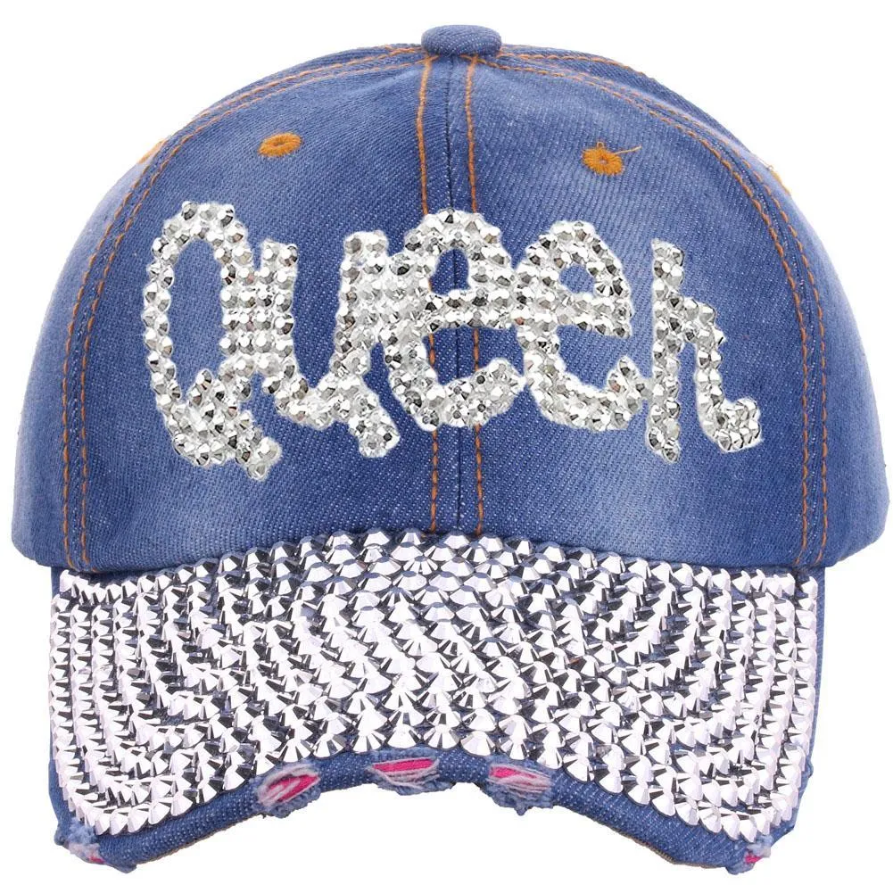 Rhinestone Baseball Cap Streetwear Bling Queen Summer Cotton Hat Travel Outdoor Visors Caps Fashion Casual Simple Baseball hats