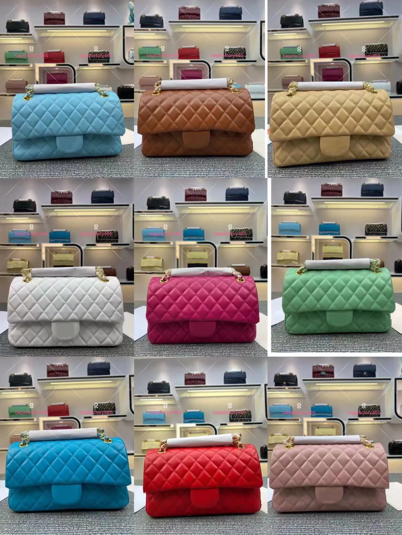 Top 7A Quality Womens Bags Purses Lambskin Tote Bag Classic Designer