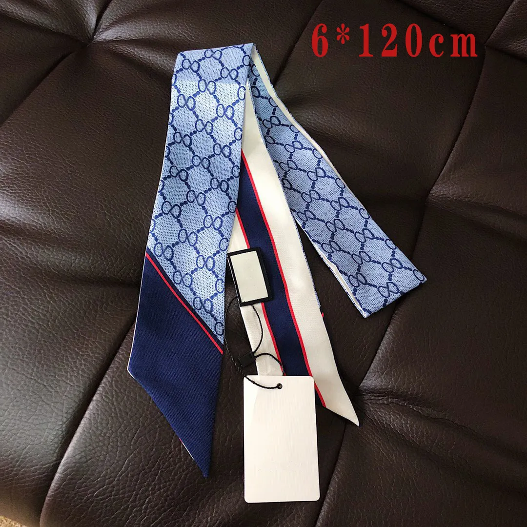 Halsduk designer damer hårbälte handväska halsdukar slips modebrev halsdukar 6x120 cm