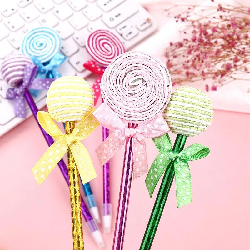 The latest Lollipop Lovely Ballpoint Pen Creative Stationery Office Learning Pen Personality Smalls  Small Gifts For Friends