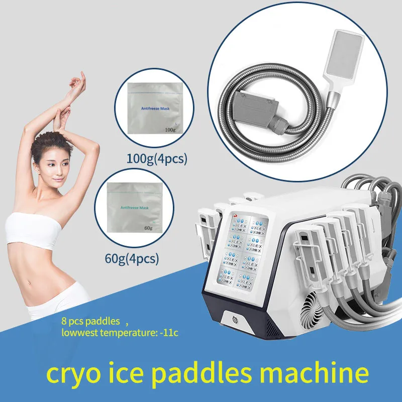 OEM/ODM Cryo Placas 8 lida com a criolipólise de gordura congelando o resfriamento frio da crioterapia em diminuição do equipamento de contorno de corpo inteiro não invasivo