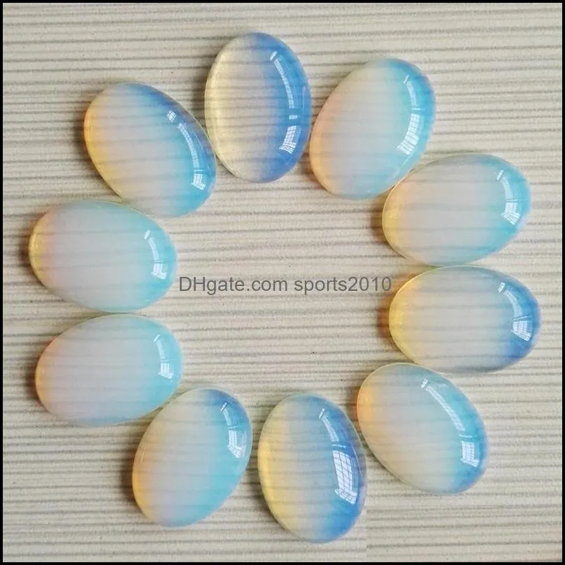 natural stone oval cabochon loose beads opal rose quartz turquoise stones face for reiki healing crystal necklace ring earrrings je sports2010making