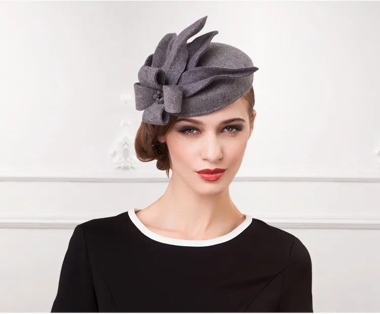 FS Womens Wool Felt Pillbox Fascinator Hat Elegant... From  display picture 1