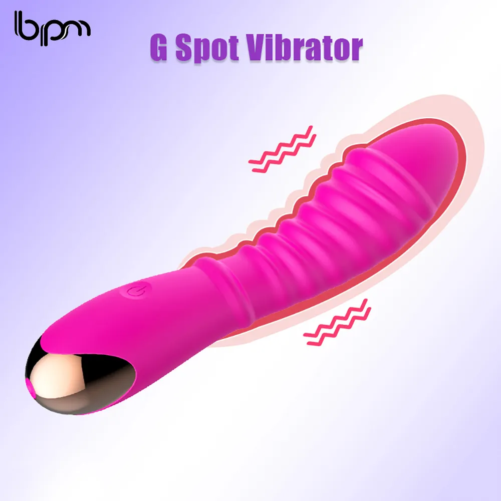 BPM 20 Hastigheter G-Spot Dildo Vibrators Massager för kvinnor Vattentät Vibrador Clitoris Kvinnlig Masturbator Sexig leksaker Kvinna