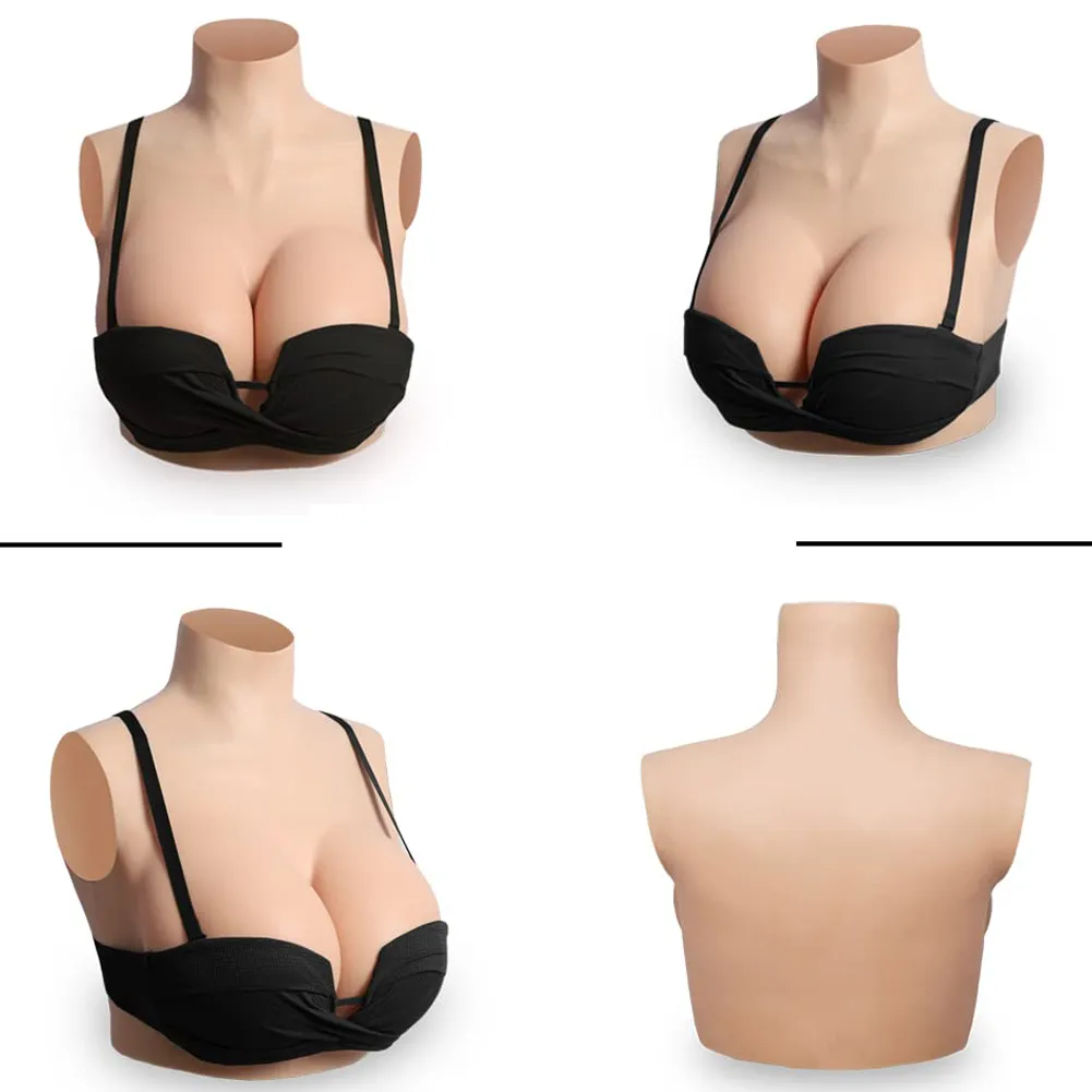 LANS Silicone Breastplate Crossdresser Breast Forms For