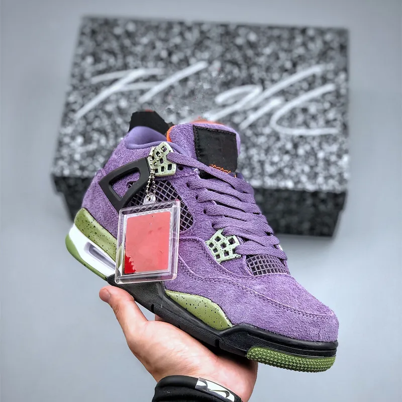 4S White Oreo University Blue Basketball Shoes 4 Canyon Purple 2023