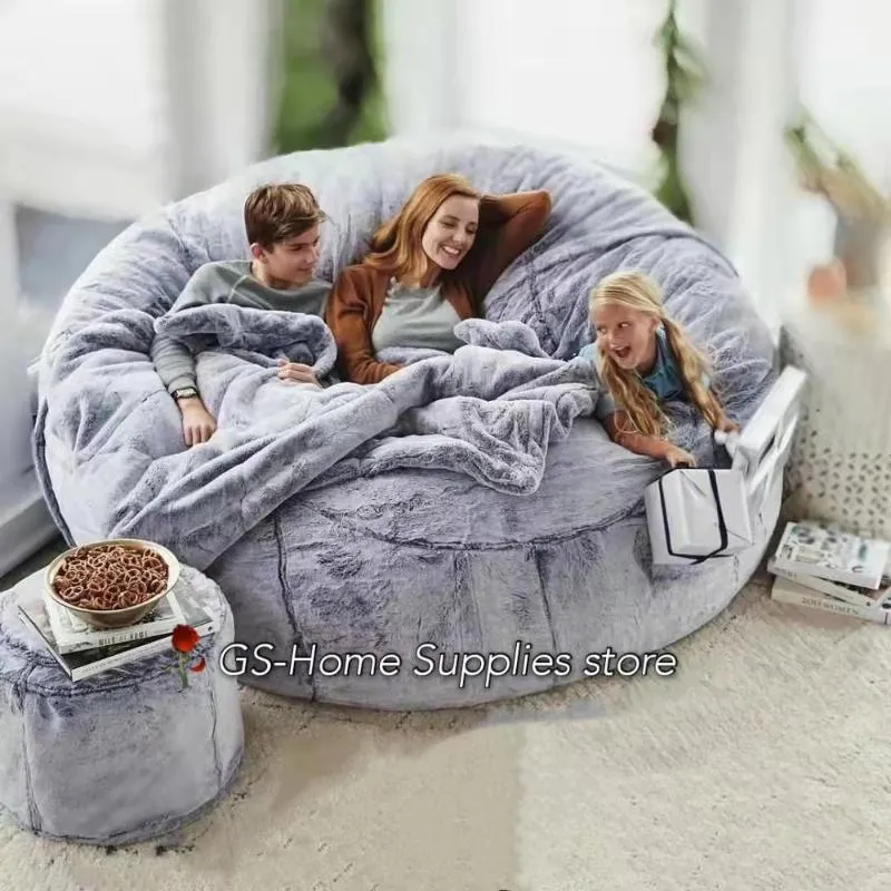 Coperture sedia peluche gigantesco sacca di fagiolo divano copertura grande senza ripieno divano morbido sedile sbuffo futon rilassante mobile mobile