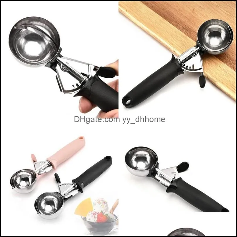 Stainless Steel Ice Cream Spoon Fruits Chocolates Modelling Scoop Modelling Household Kitchen Tools Spherical Spoons Convenient New 6 8mt