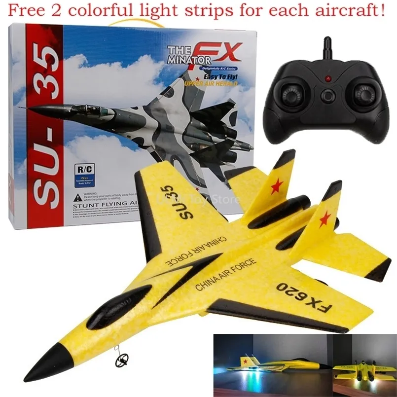 SU35 2.4G Бесполезное управление истребителем Hobby Hobby Glider App Foam Toy Toy RC Платажа 220621