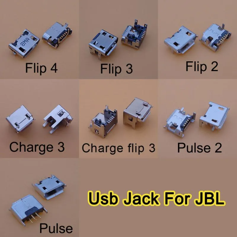 Inne akcesoria oświetleniowe 100pcs Micro USB ładowanie podnośnika złącze gniazdo gniazda danych Port Dock Tail Wtyczka do ładowania JBL 3 Flip 5 4 2 Pulse Flip4
