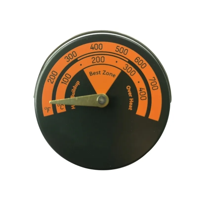 Magnetic Fireplace Fan Stove Thermometer for Log Wood Barbecue Oven Temperature Gauge Meter J2FA 220505