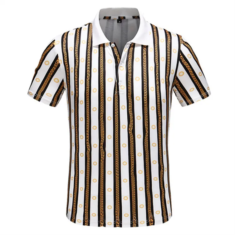2022 Designer Stripe Polo koszula