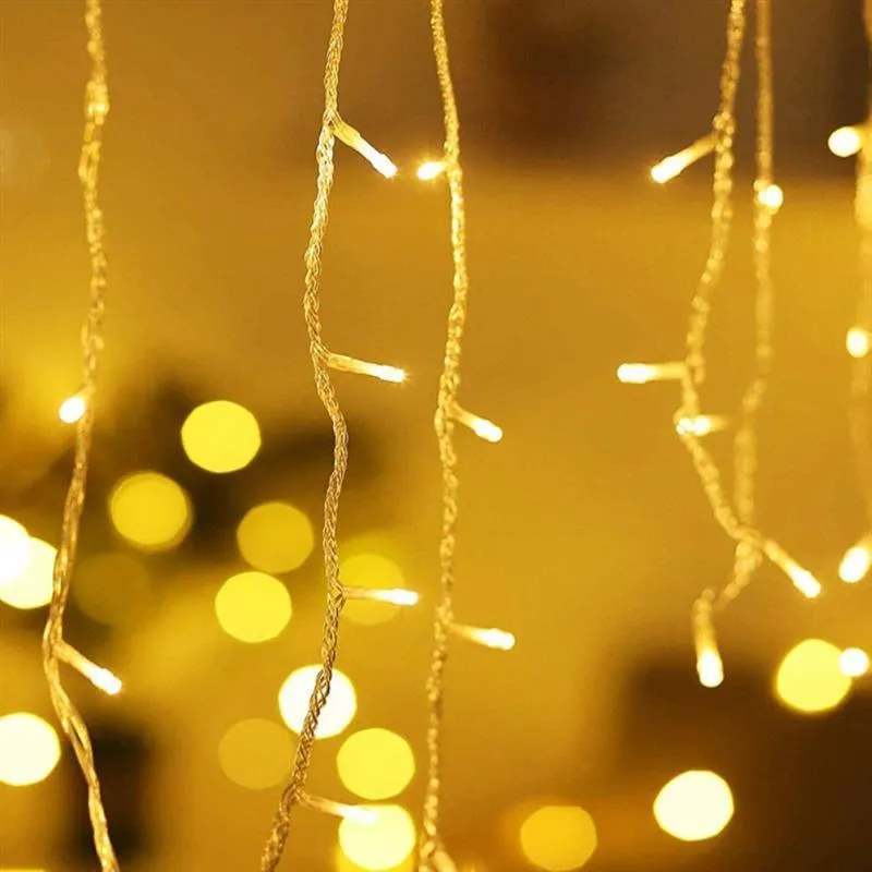 Lichterketten, Lichterketten, 8 Beleuchtungsmodi, Eiszapfen-Lichterkette, Weihnachtsdekoration für Party, Hochzeit, Garten, dekorative Urlaubslampe, LED-Lichterketten, LED-LED