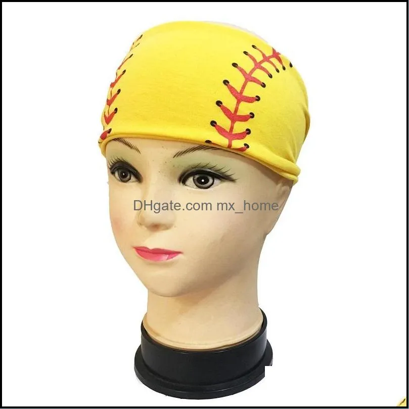 Softball Baseball Sports Headband Favor gift Women Men Football Team Hair Bands Sweat Headbands Yoga Fitness Scarf Sport Towel 20