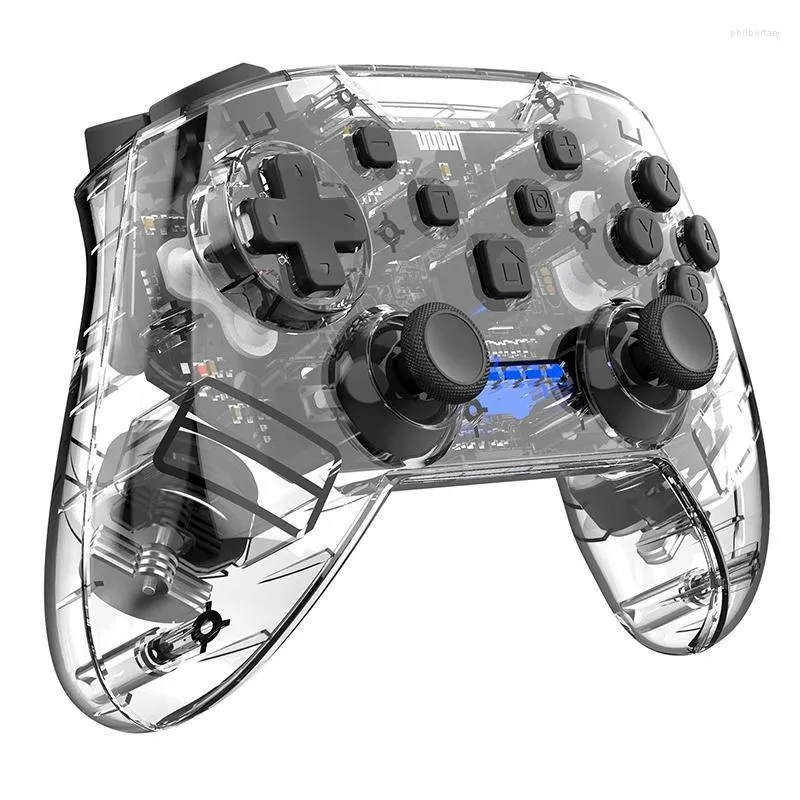 Game Controllers & Joysticks Wireless Transparent Switch Pro Controller For Adjustable Turbo Vibration Motion Gyro Ergonomi Phil22