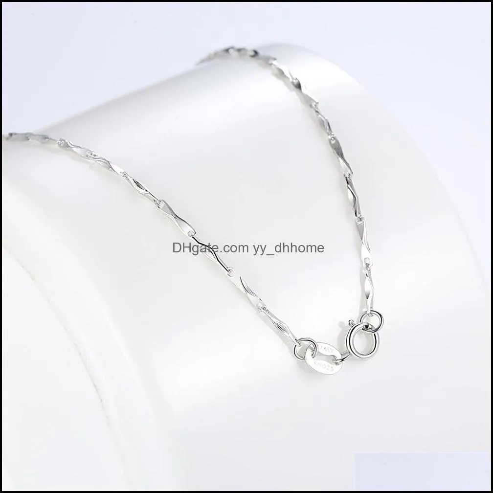 Solid 925 Sterling Silver Chains Necklaces Fit For Pendant Charm Women Men Luxury Fine Jewelry Gift Drop Shipping YMN041