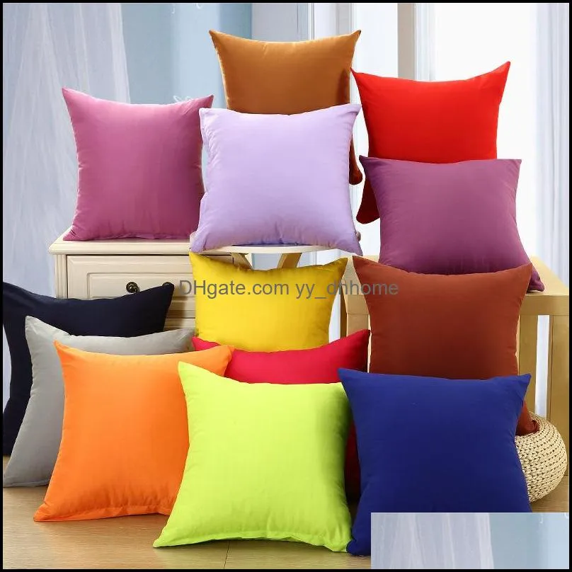 home sofa comfortable pillowcase cushion cover pure color polyester pillow case decor pillow case blank 45*45cm wq279