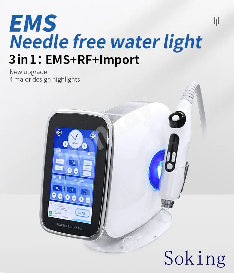 EMS Micro Micro RF Meso Gun Fare No-Eedle Breied Injector Mesotherapy Mezoterapia Machine لتجديد البشرة.