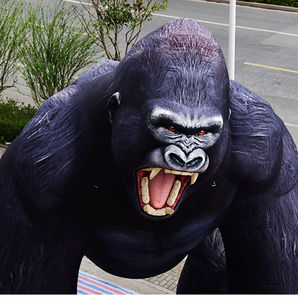 Wholesale Giant Black Inflatable Gorilla Customized 6m High Huge