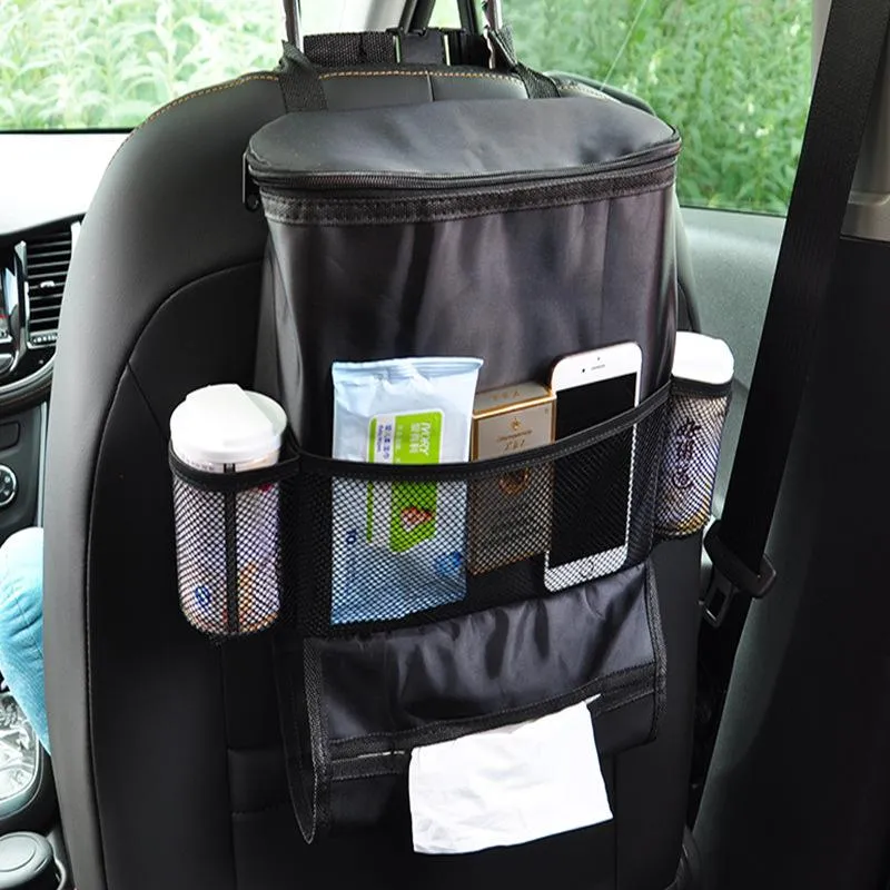 Organisateur de voiture Auto arrière coffre siège stockage Oxford tissu multi-poches isolé sac support cintre pour PouchCar