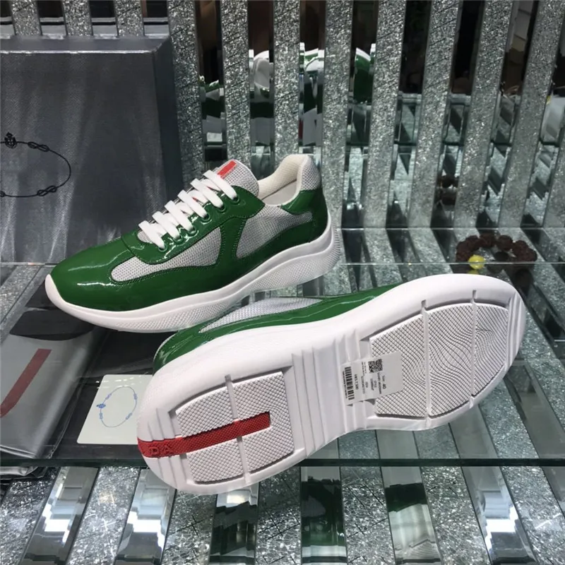 Designer Luxus America's Cup Sneakers Casual Shoes Sneakers Mens Green mit Originalbox