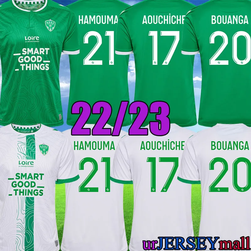 2022 2023 Jerseys de football saint Etienne Abi Hamouma Bouanga Maillot 22 23 Boudebouz Camara Aouchiche Khazri Neyou Football Shirts Top 122550 Jersey