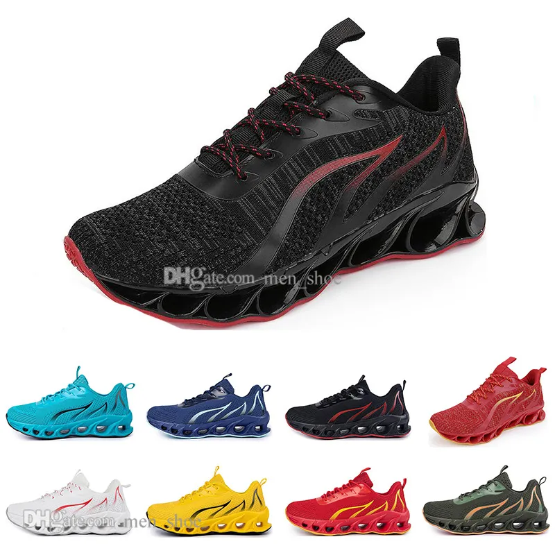 Herren Laufschuhe schwarz weiß Mode Herren Damen trendiger Trainer himmelblau feuerrot gelb atmungsaktiv lässig Sport Outdoor Sneakers Stil #2001-19