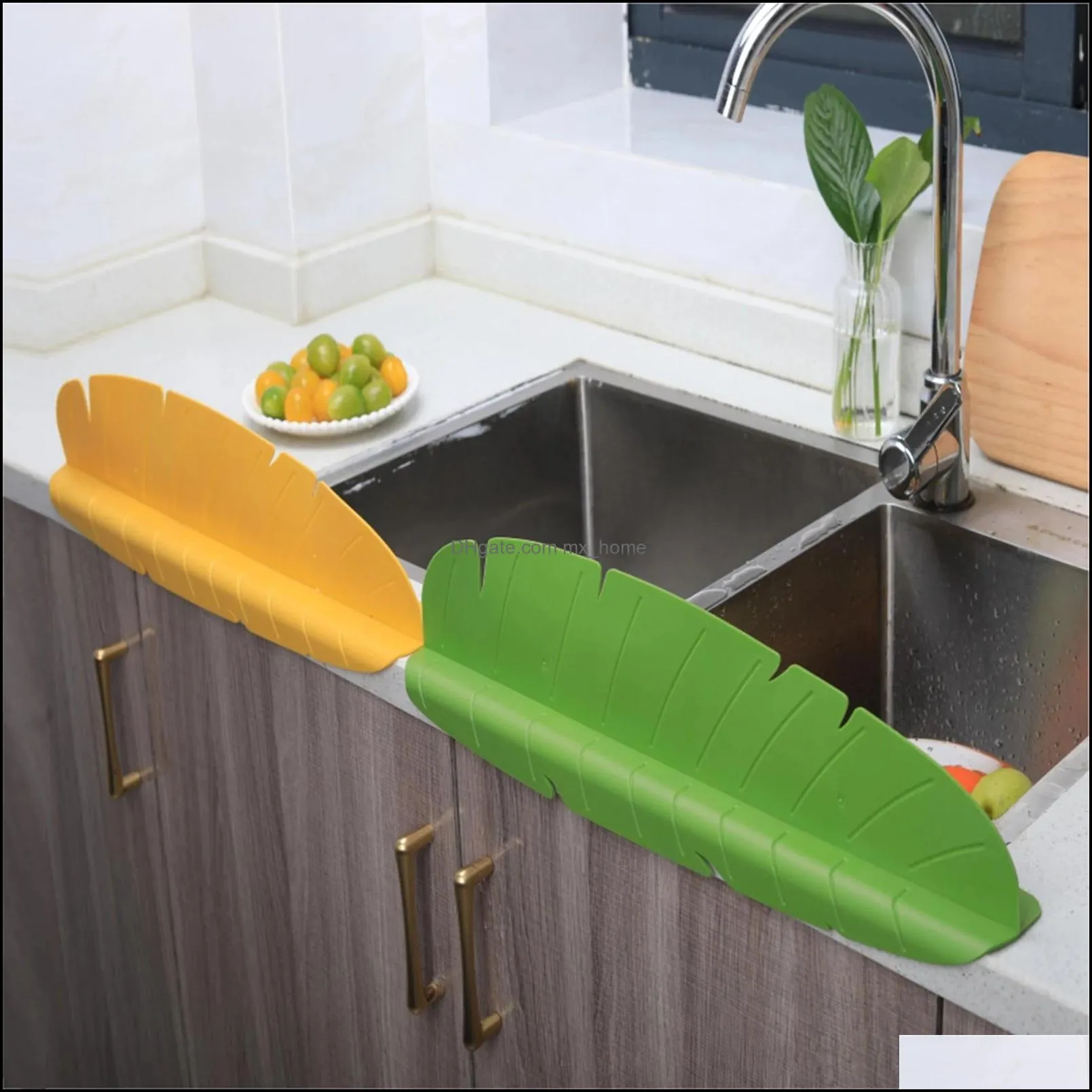 anti-splash leaves water baffle board kitchen tools suction cup splash guard waters sink flap barrier plate splashproof baffle tool