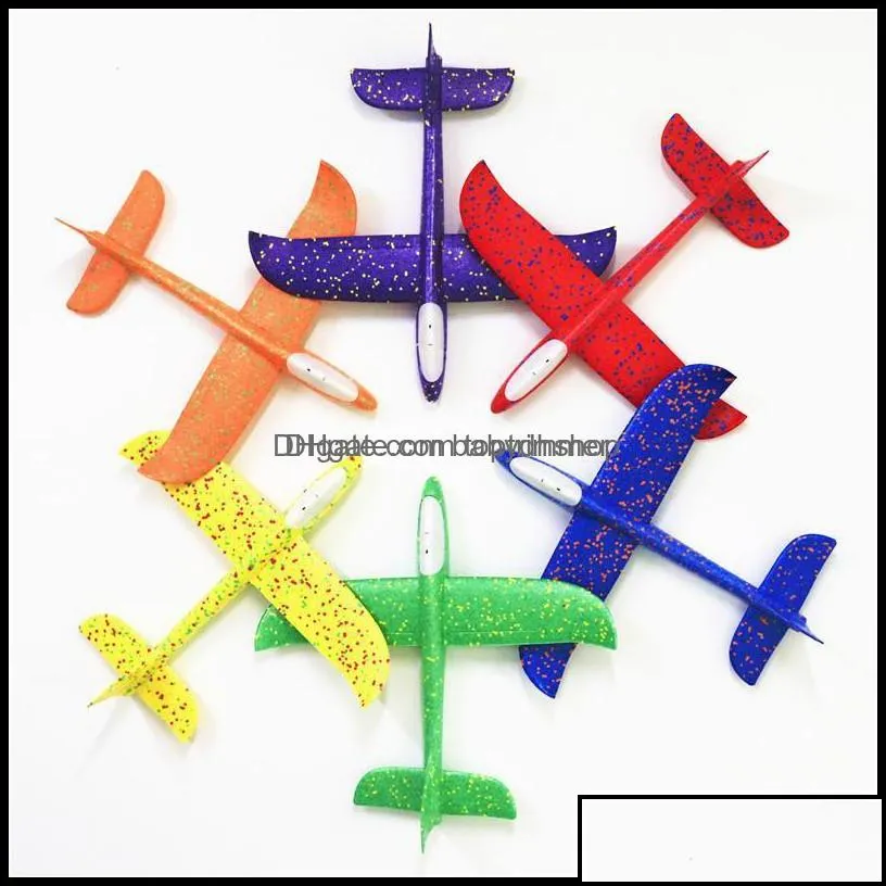 Led Flying Toys Lighted Gifts 48Cm Big Foam Plane Aircraft Hand Launch Throwing Airplane Glider Inertial Children Model 10 Pcs / Lot