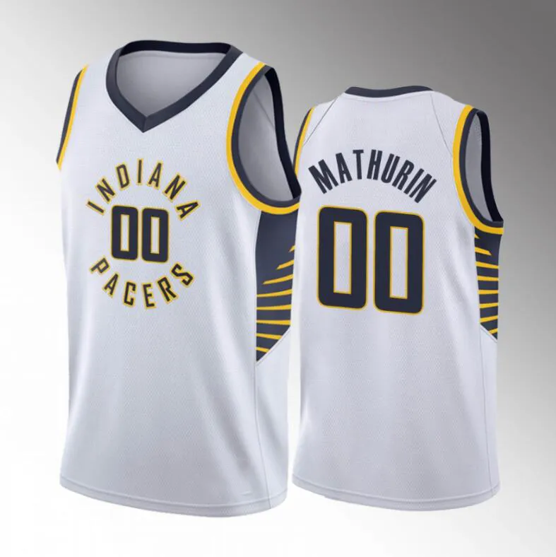 Bennedict Mathurin Basketball Jersey Men Youth S XXL White City Version