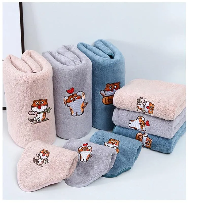 Towel Drop Set Bath Towels Hand Washcloths El Soft Microfiber Highly Absorbent Bathroom 3PCS