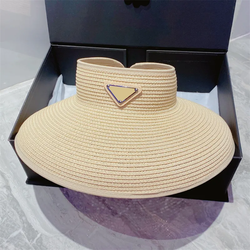 Gras Braid Designer Visiere Hut für Womens Herren Mode Marke Strohhüte Frauen Luxus Designer Casquette Strand Sunhat Hohe Qualität