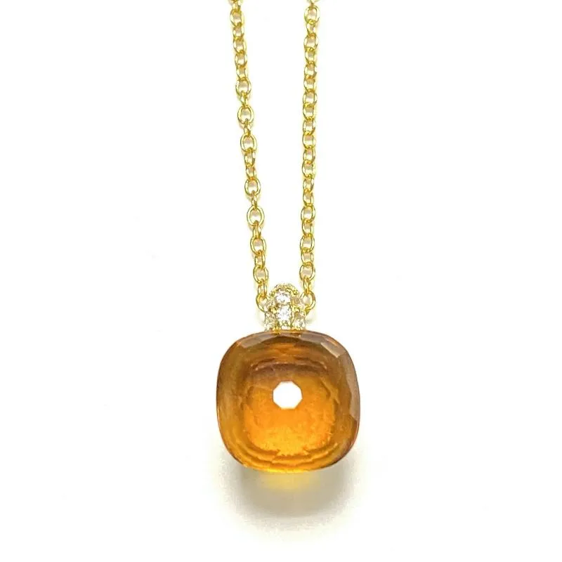 Подвесные ожерелья Классический 11,6 -мм хрустальный ожерелье для женщин -конфет с золотой.